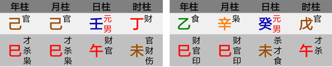 从格和假从格的八字案例